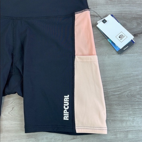 ☀️RIP CURL☀️ RUN SURF SWIM CROP RUN SWIM SURF BIKE SHORT SET - Picture 11 of 16